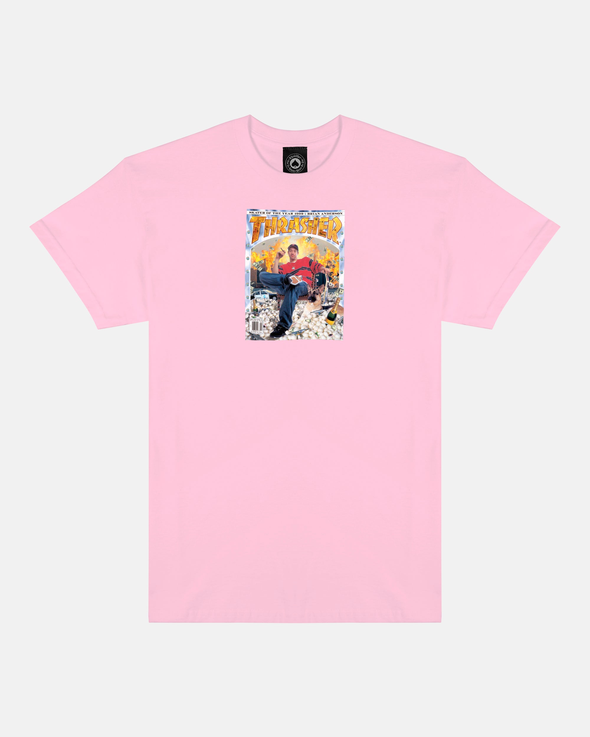 maler Undervisning Belyse BA SOTY Cover T-shirt (Light Pink) – Thrasher Magazine