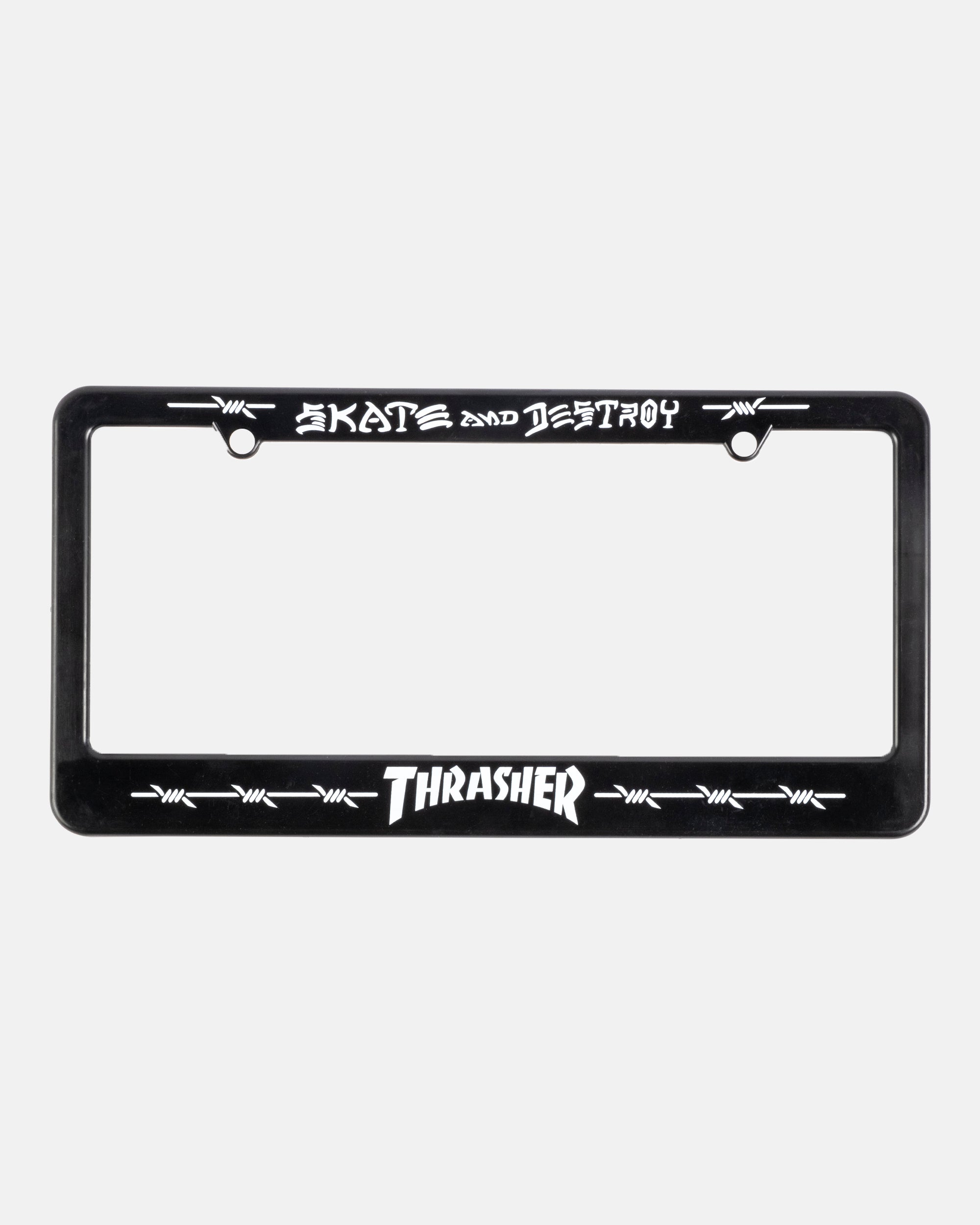 Thrasher Barbed Wire License Plate Holder - Black