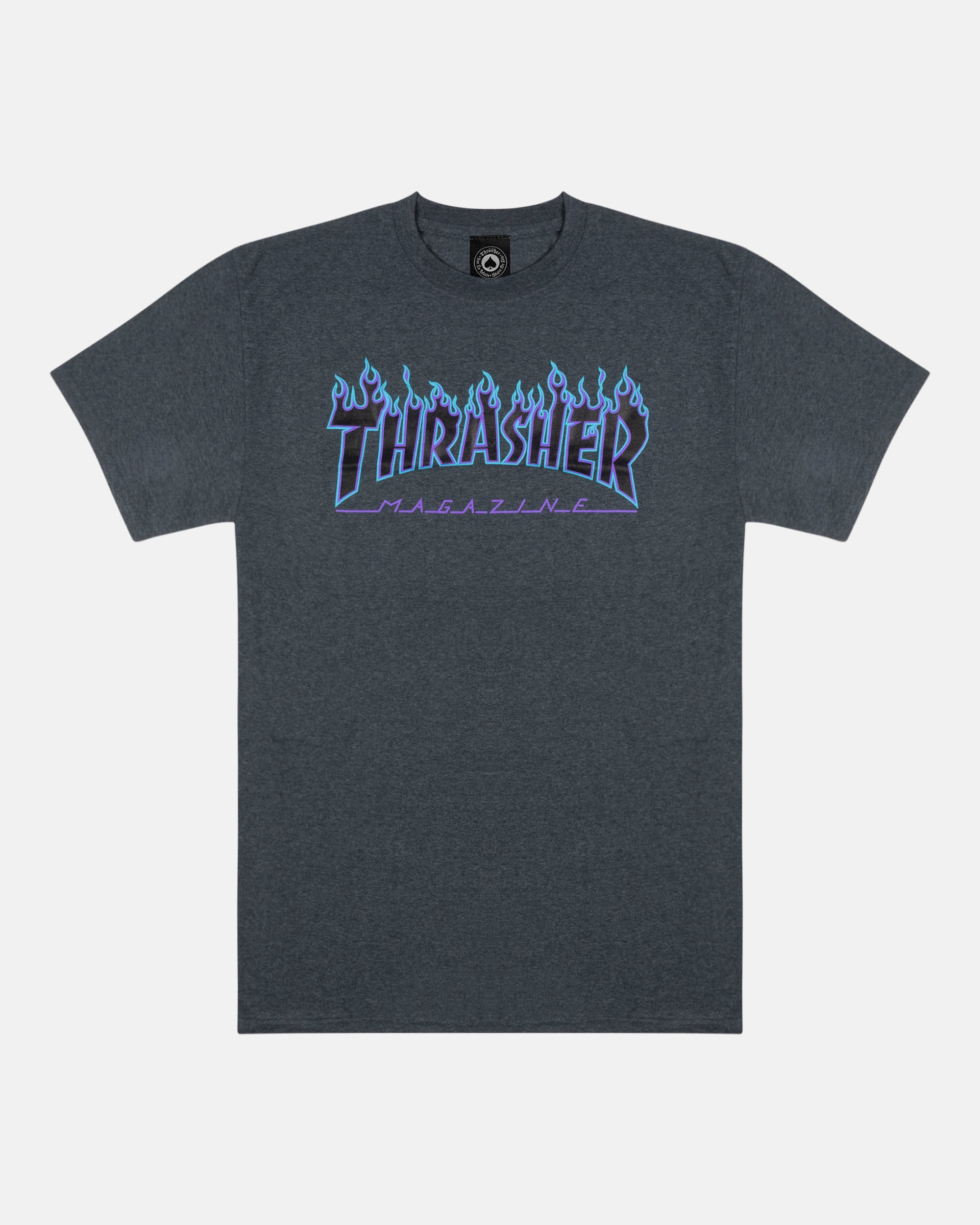 FLAME - TSHIRT - DARK HEATHER – Thrasher Magazine