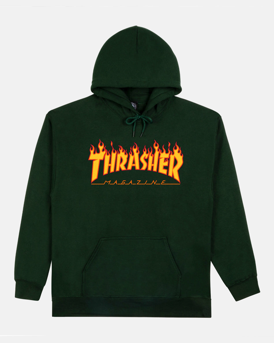 FLAME HOODIE FOREST GREEN