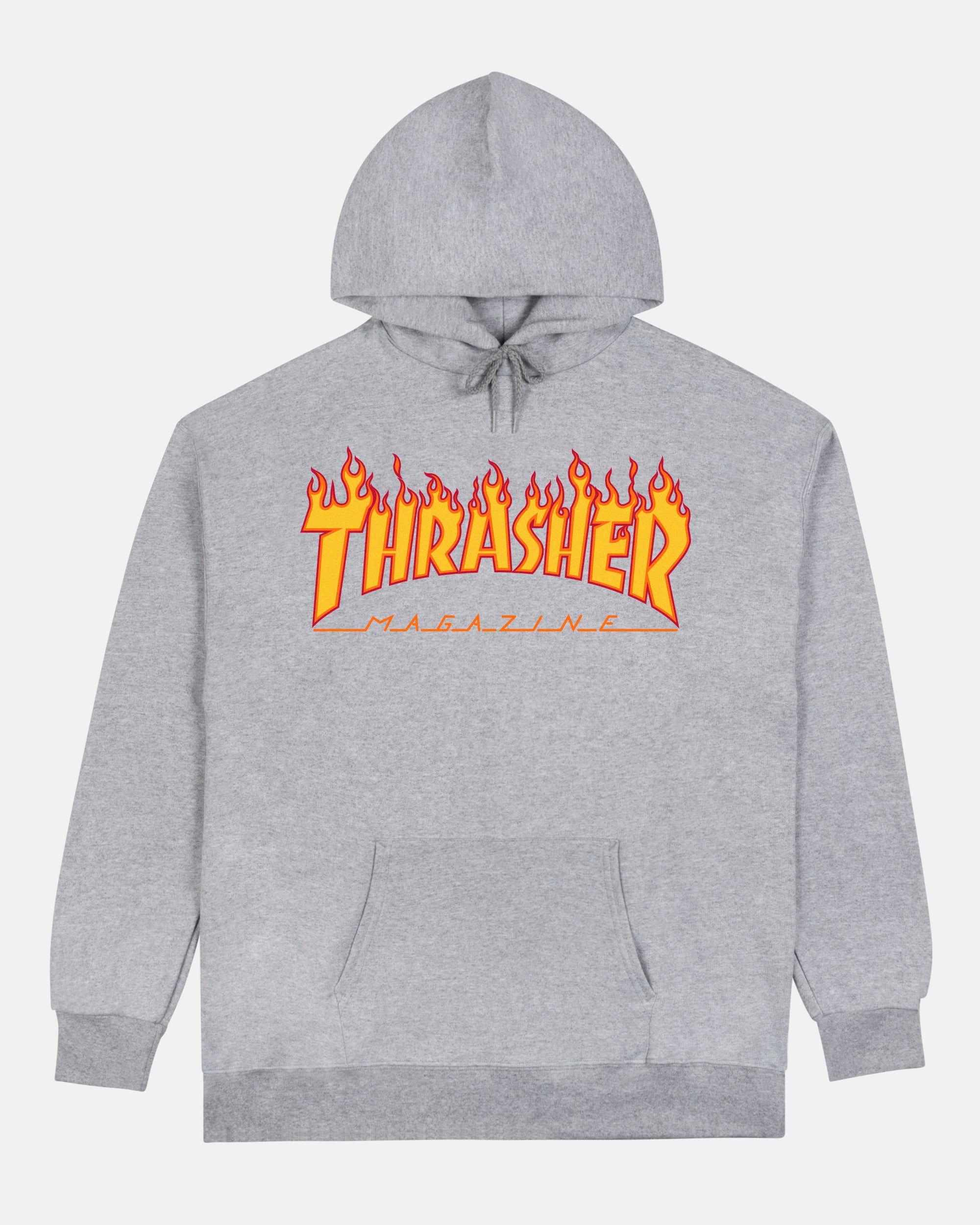 FLAME HOODIE GREY – Thrasher Magazine