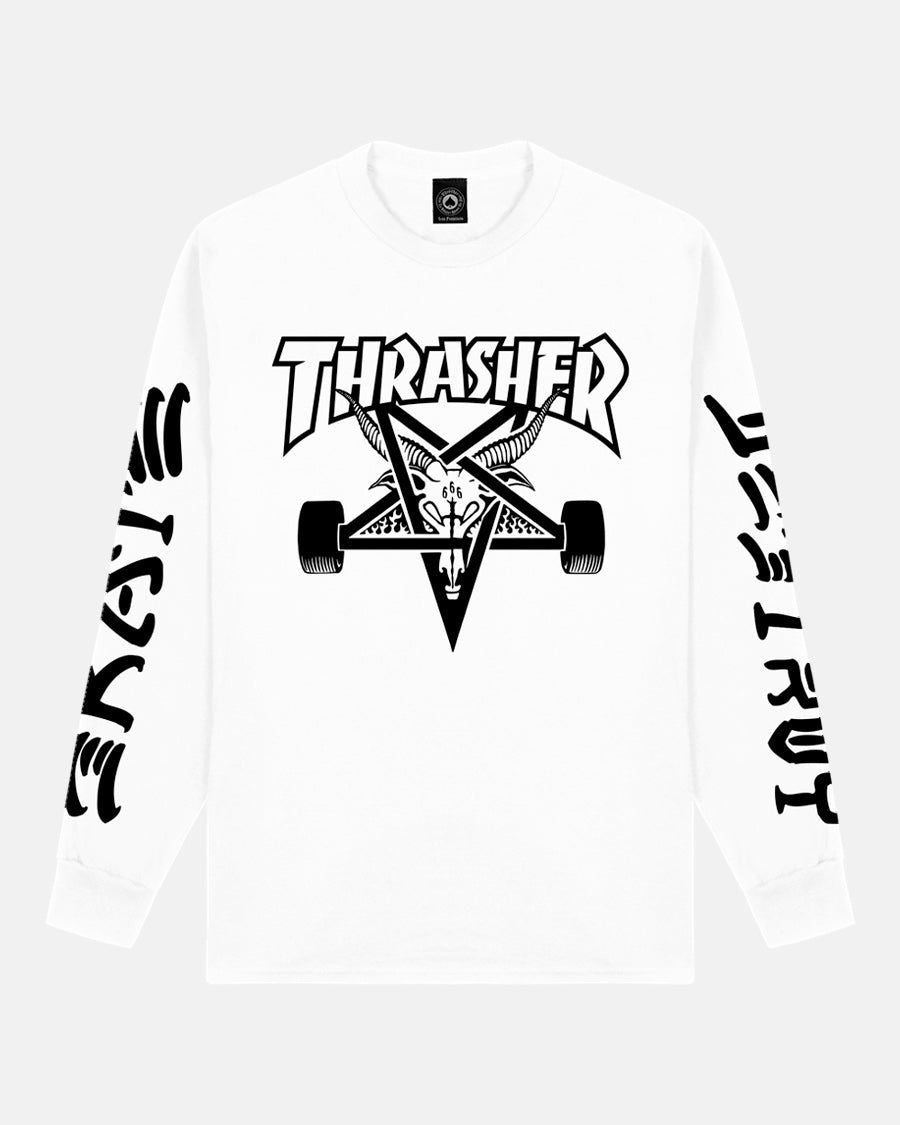 GOAT DESTROY LONGSLEEVE - WHITE – Thrasher Magazine