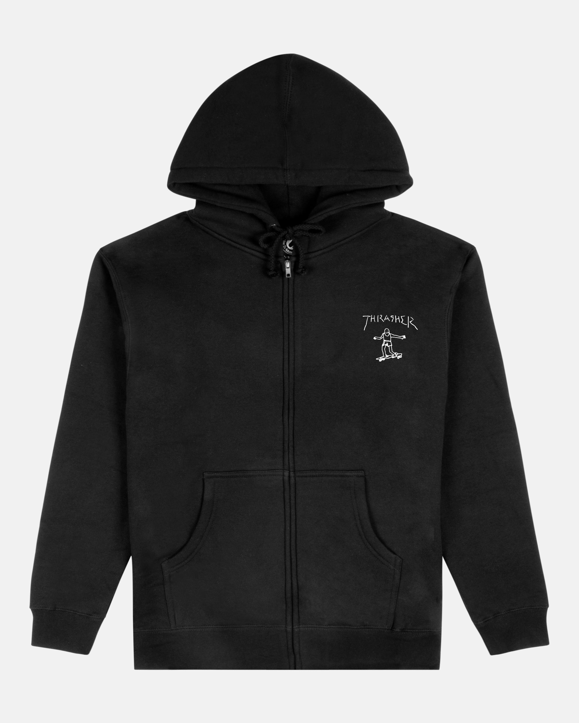 GONZ ZIP UP HOODIE BLACK