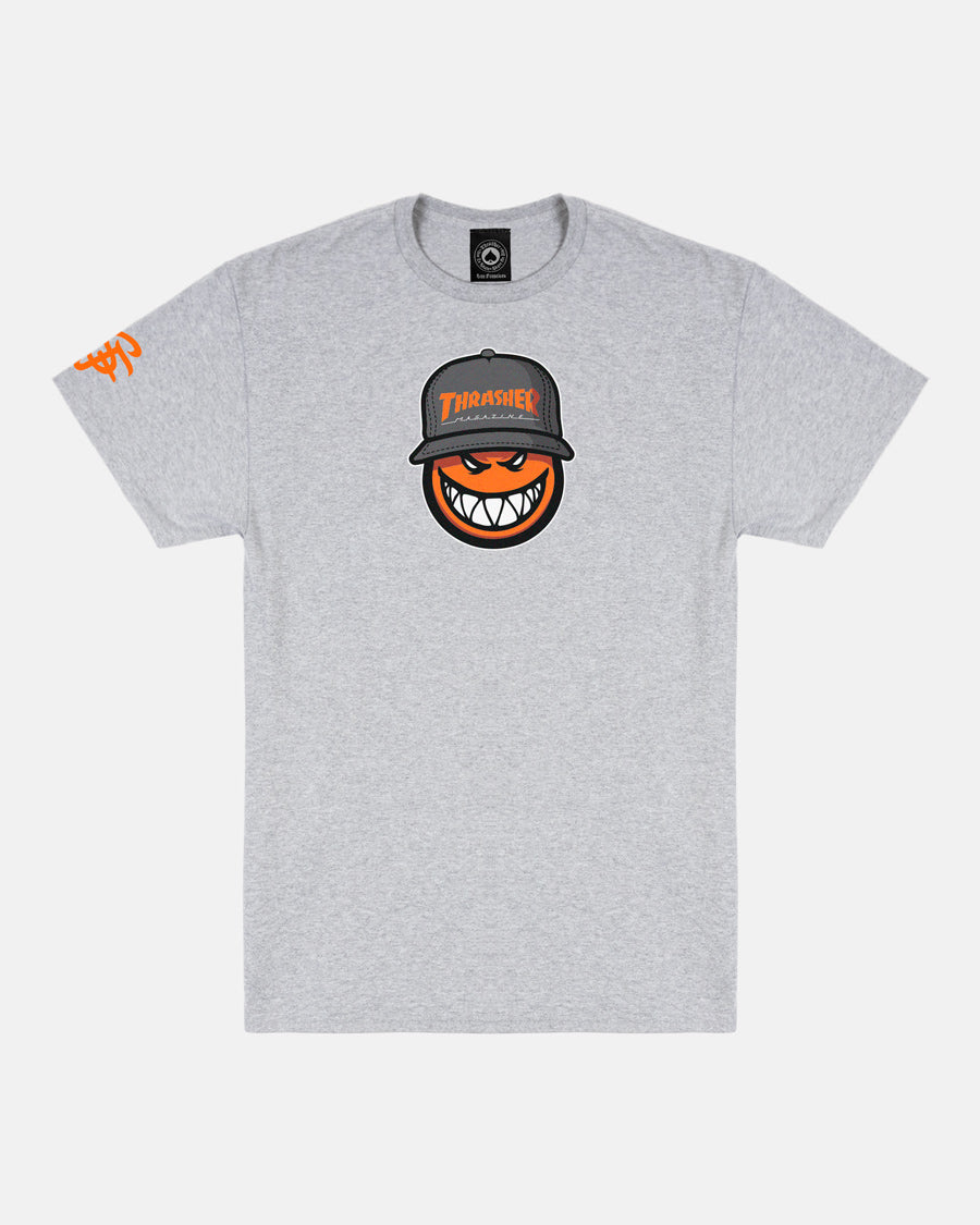 THRASHER X SPITFIRE - SF LOC - T-SHIRT - SPORT GREY – Thrasher