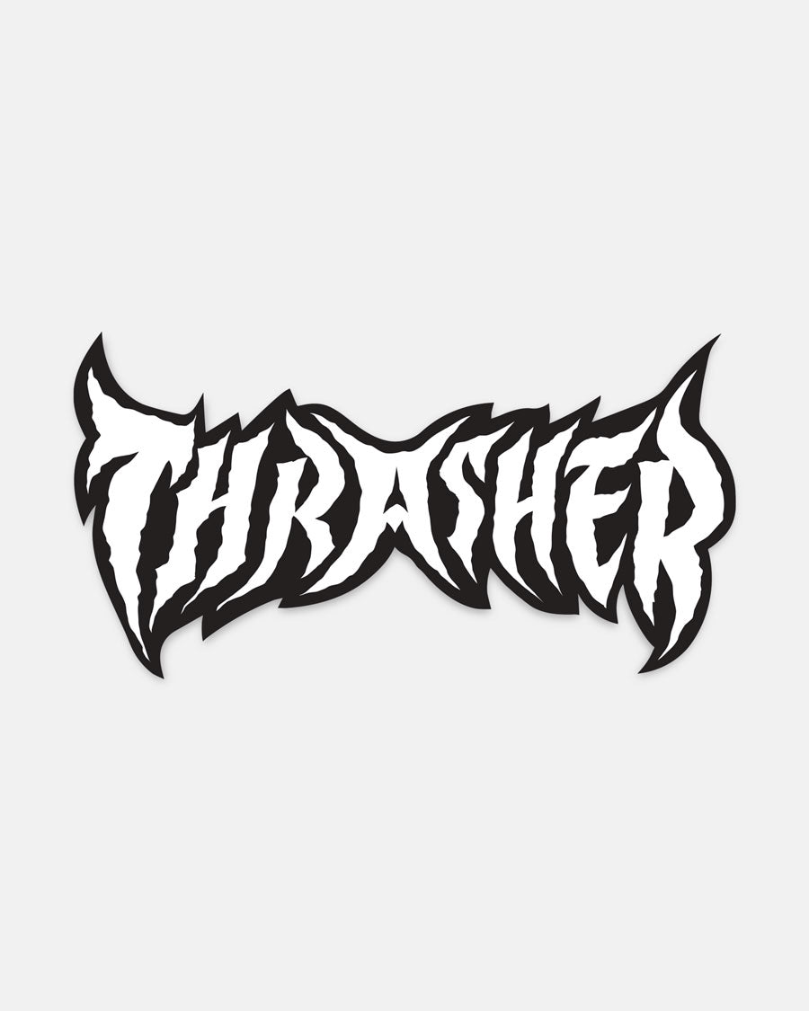 METAL STICKER BLACK/WHITE – Thrasher Magazine