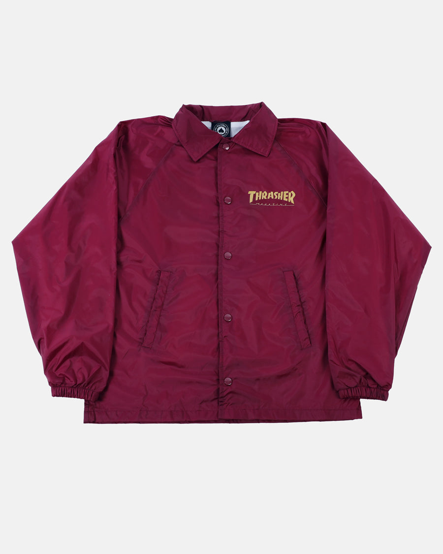 Pentagram Coach Jacket (Maroon) – Thrasher Magazine