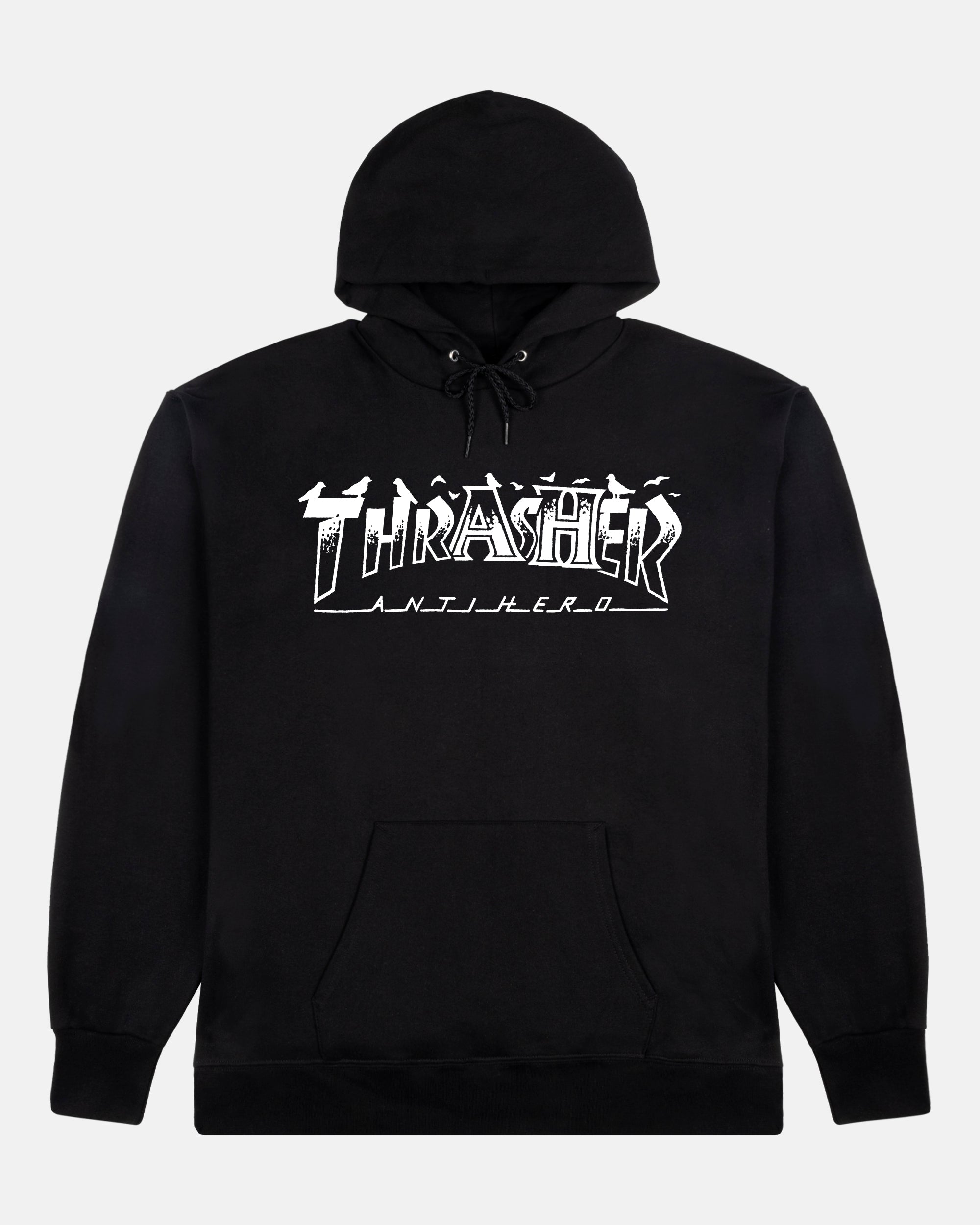 Thrasher X Antihero: PIGEON MAG - HOODIE - BLACK – Thrasher Magazine