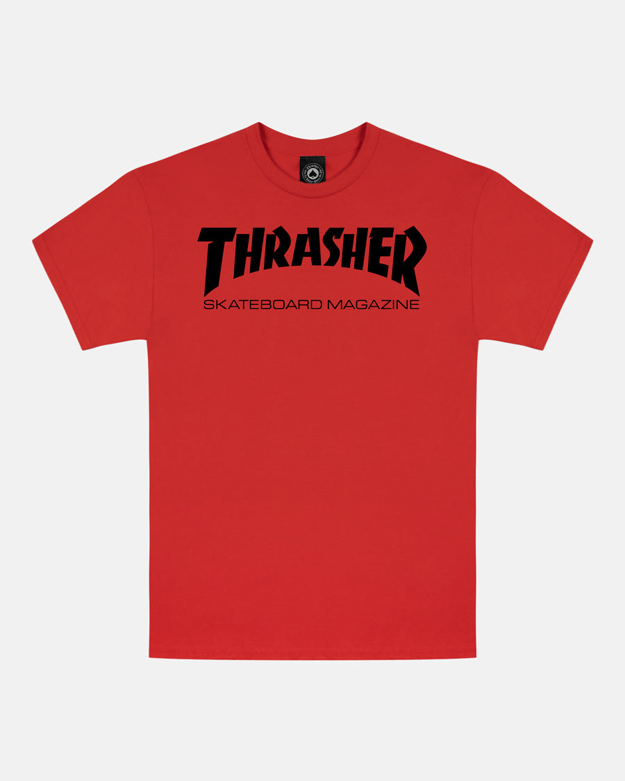 SKATE MAG T-SHIRT - RED/BLACK – Thrasher Magazine