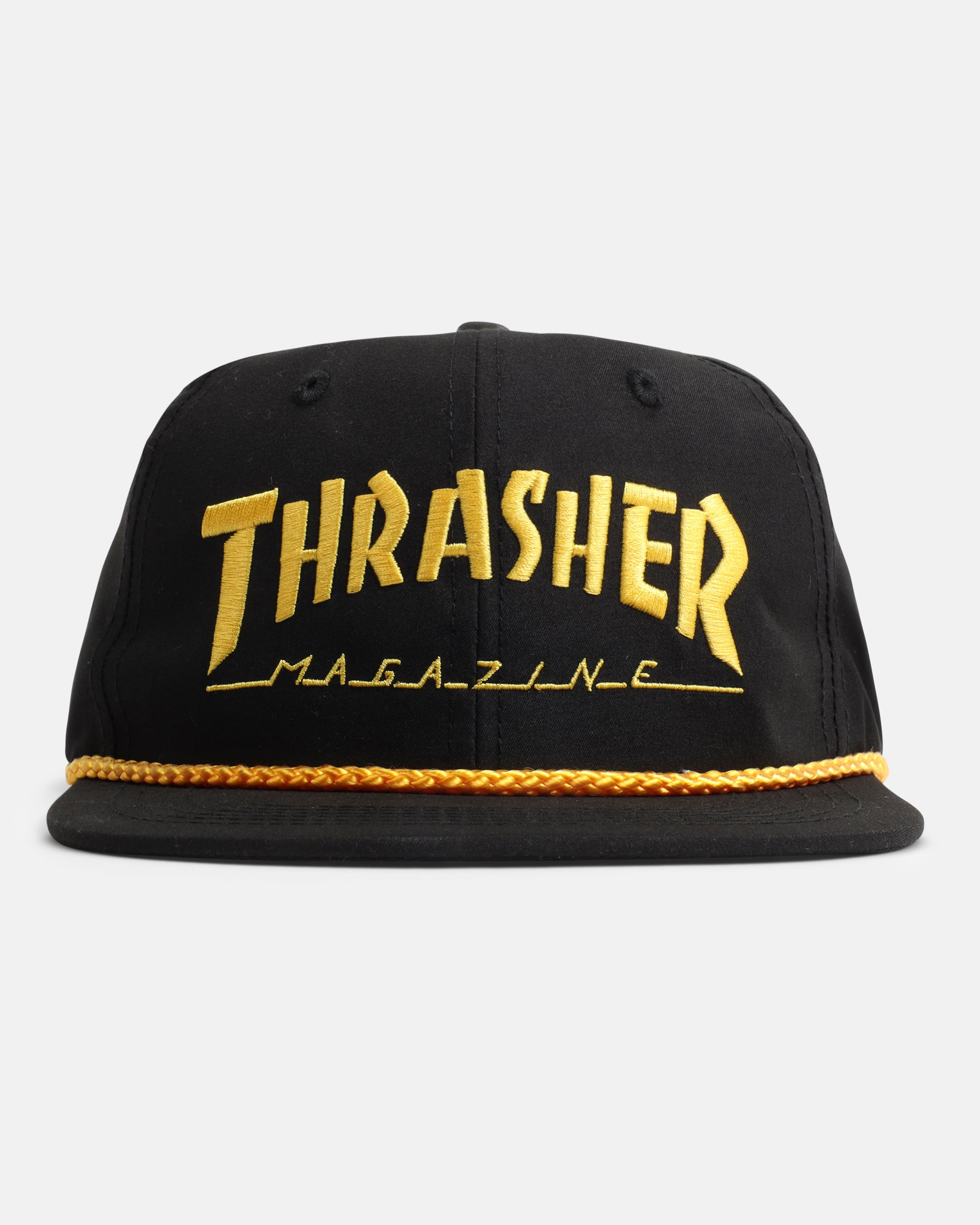 Thrasher Rope Snapback Black/Yellow – Thrasher Magazine