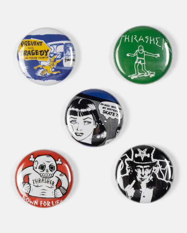 USUAL SUSPECTS BUTTONS - 5 PACK