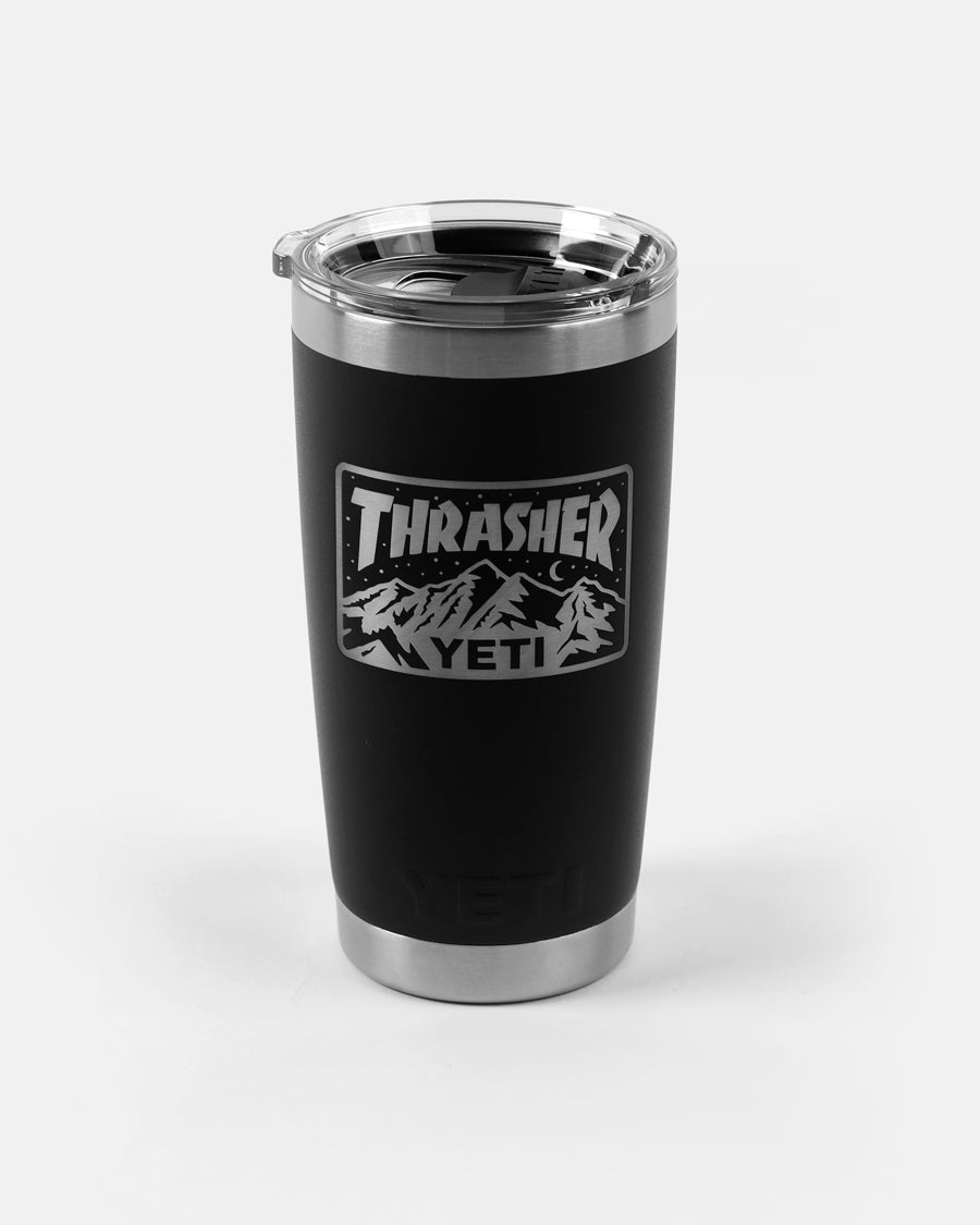 YETI X THRASHER 20 OZ RAMBLER - BLACK – Thrasher Magazine