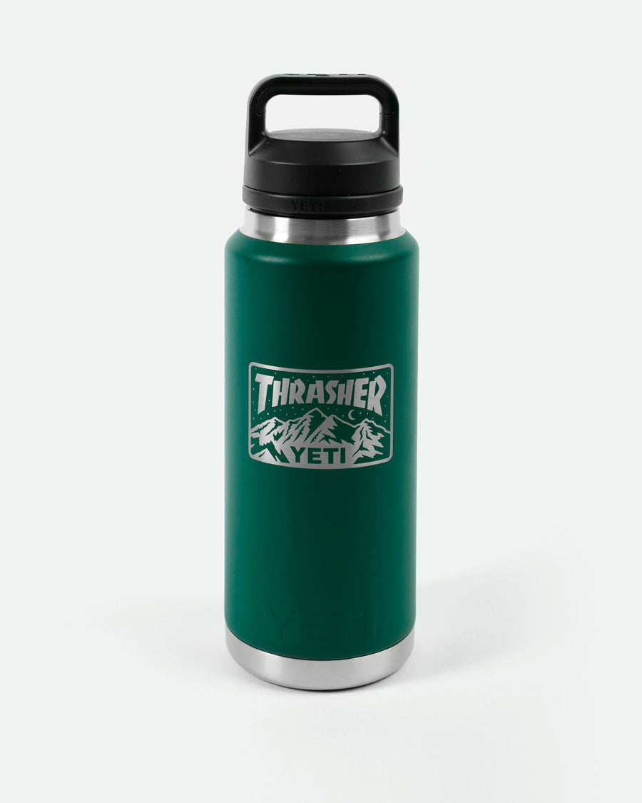 YETI X THRASHER 36 OZ RAMBLER WATER BOTTLE - GREEN – Thrasher Magazine