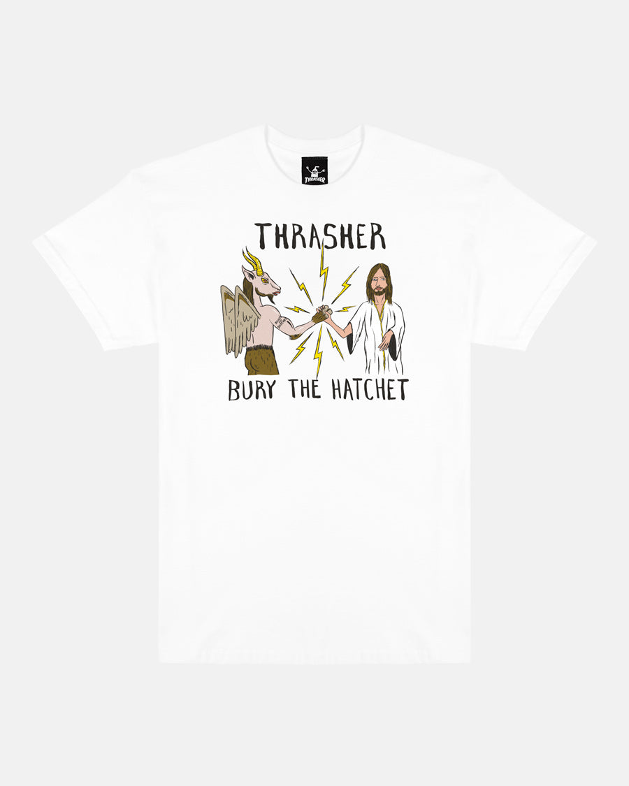 THRASHER X TOY MACHINE - B.T.H. - T-SHIRT - WHITE – Thrasher Magazine