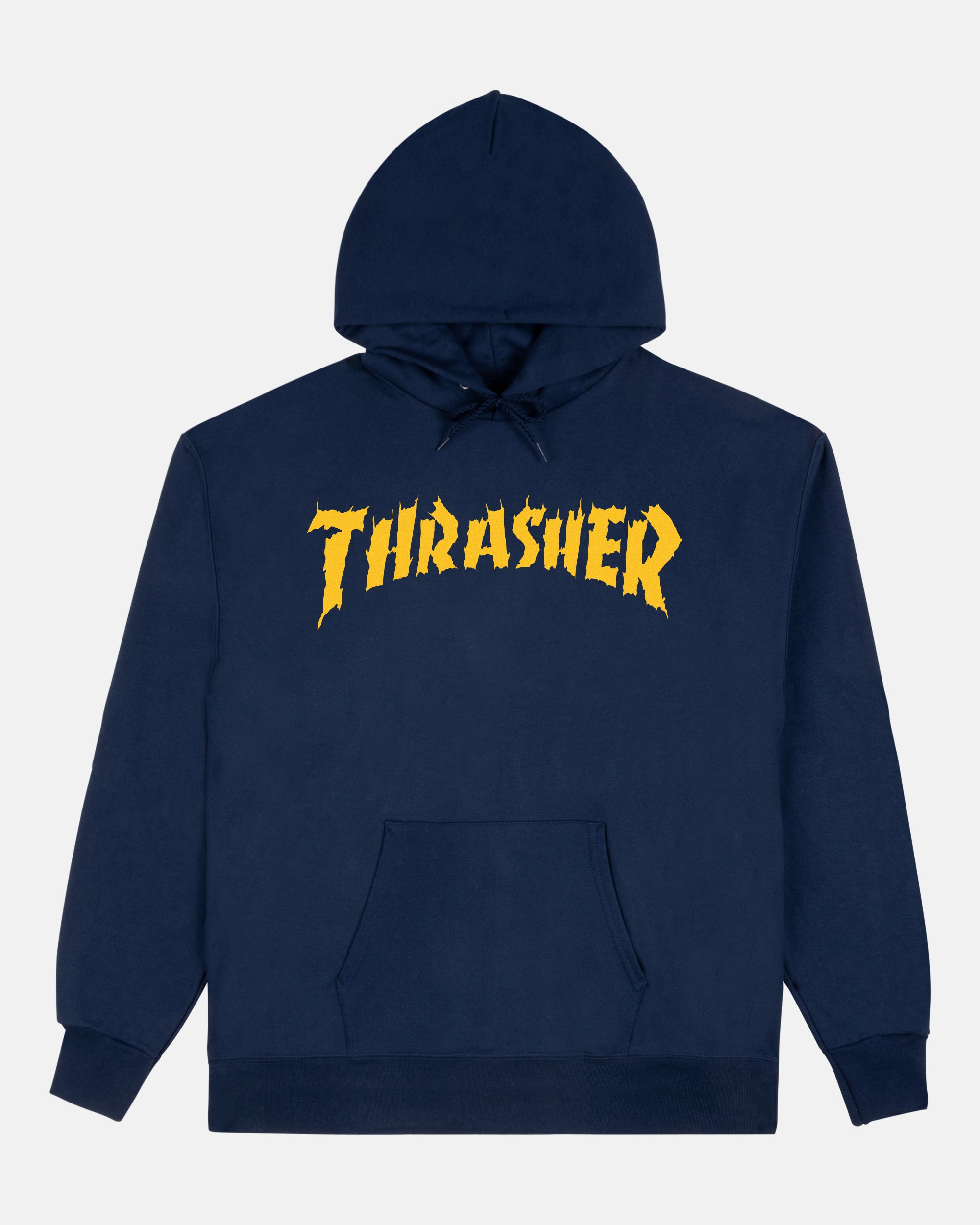 BURN IT DOWN HOODIE NAVY Thrasher Magazine