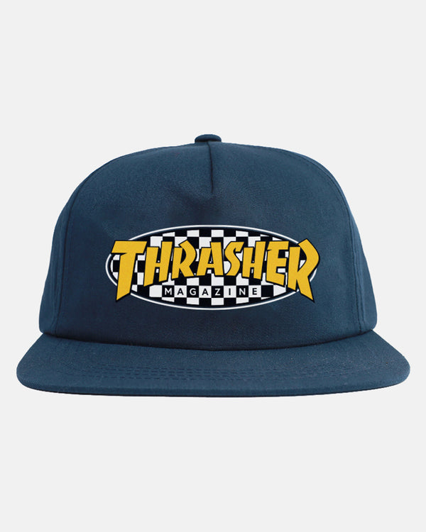 CHECKERED OVAL - SNAPBACK - NAVY