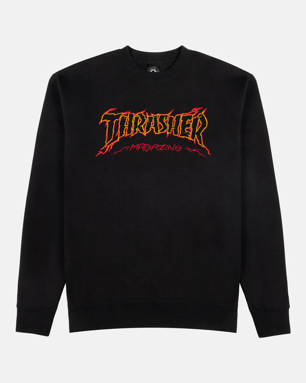 CRACKED BY EXTEENAGER - CREWNECK - BLACK