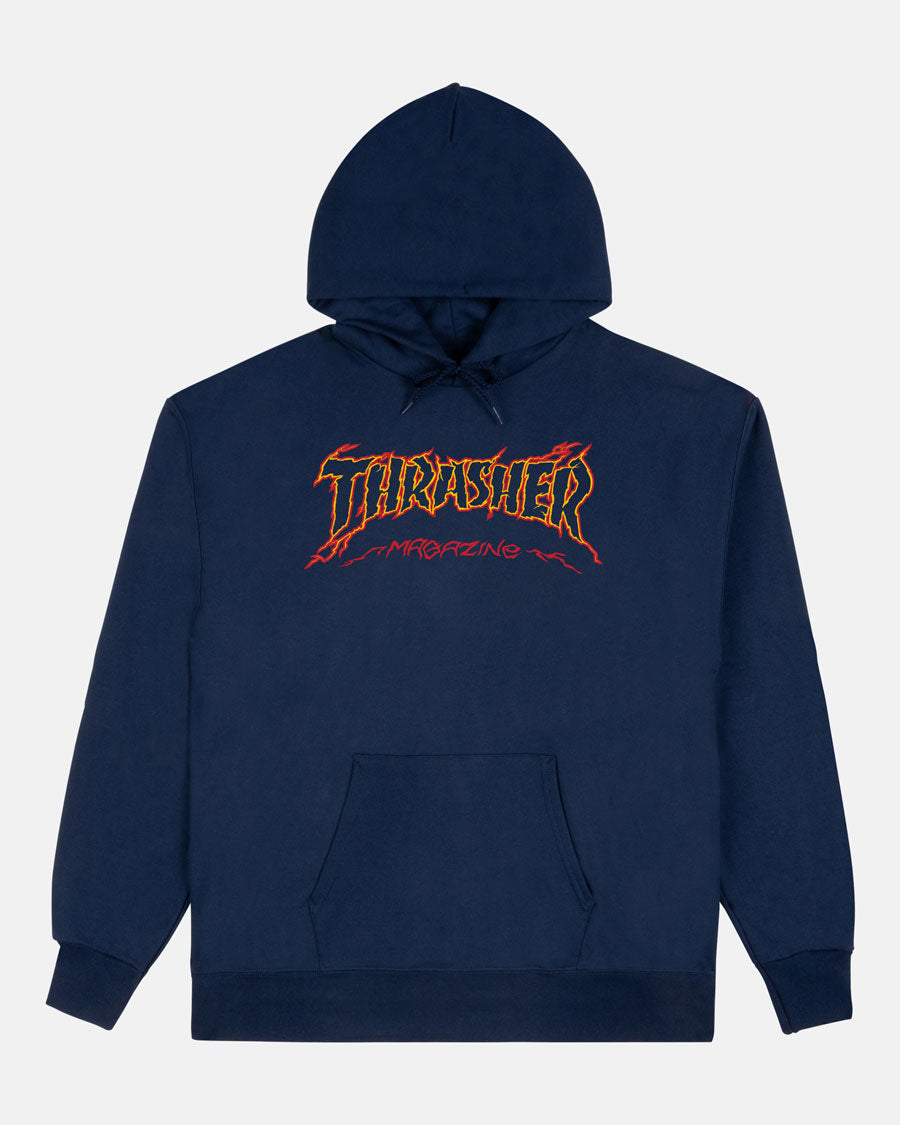 CRACKED BY EXTEENAGER - HOODIE - NAVY