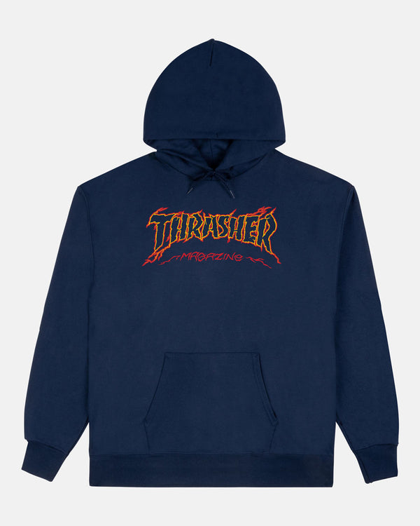 CRACKED BY EXTEENAGER - HOODIE - NAVY