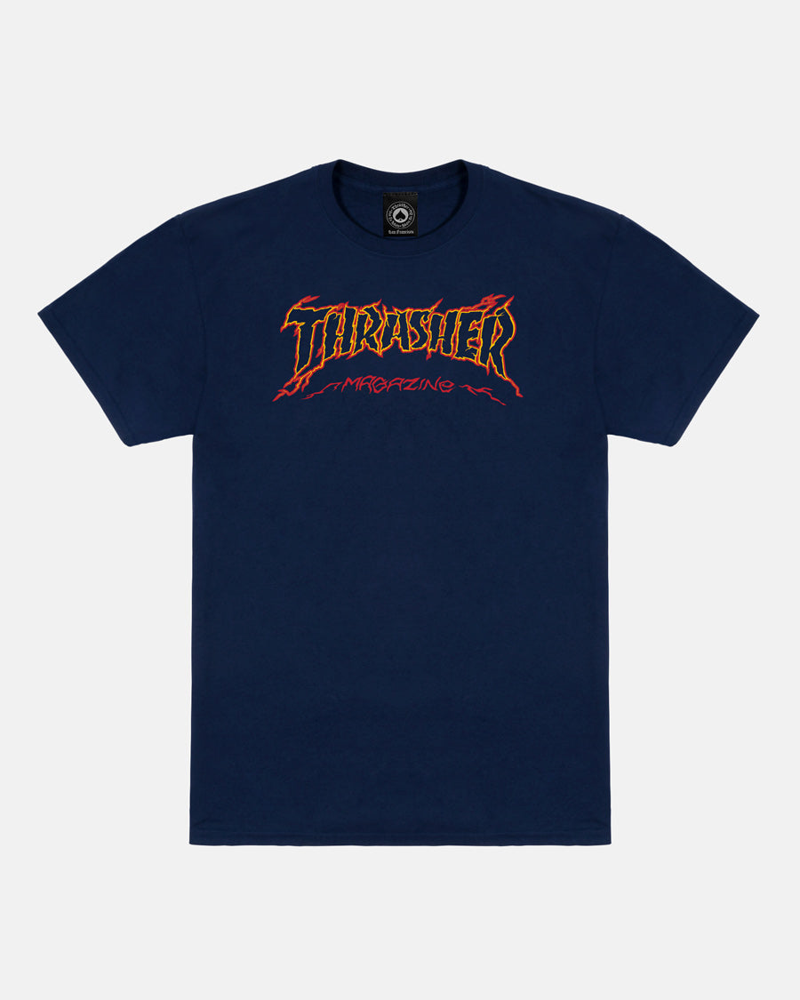CRACKED BY EXTEENAGER - T-SHIRT - NAVY