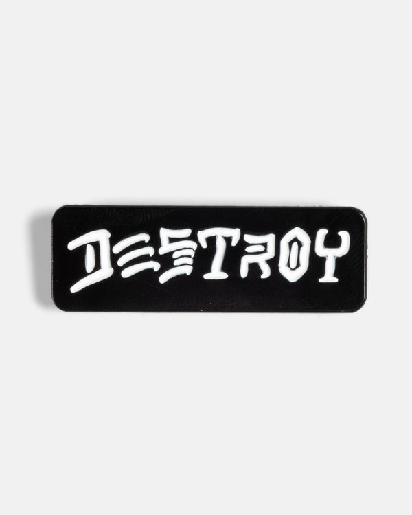 DESTROY - LAPEL PIN - BLACK