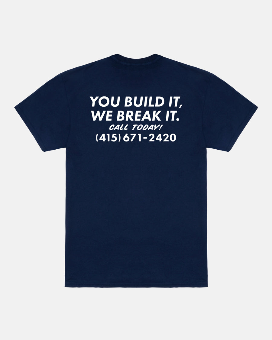 DESTRUCTION T-SHIRT - NAVY – Thrasher Magazine