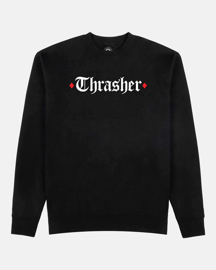 THRASHER X SPITFIRE - THE END OATH - CREWNECK - BLACK