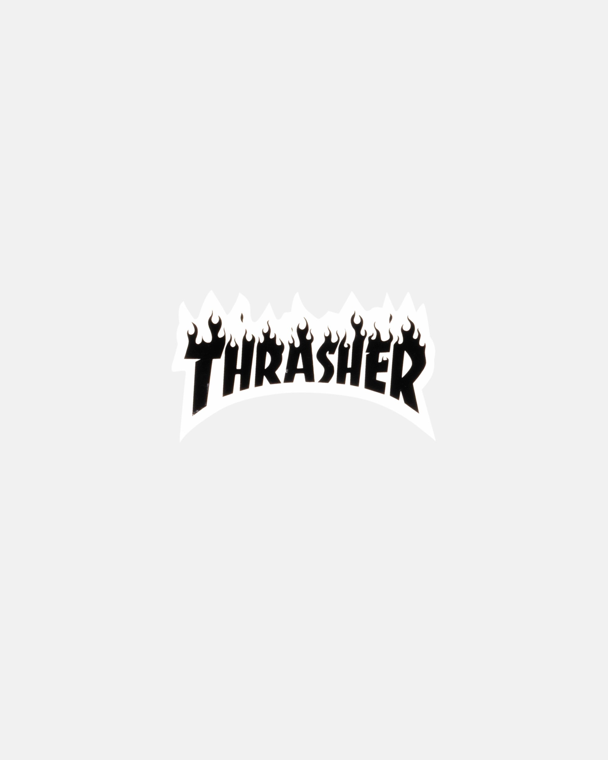 FLAME - DIE CUT STICKER - BLACK – Thrasher Magazine