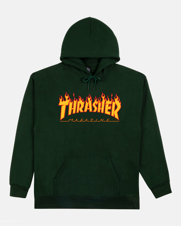 FLAME - HOODIE - FOREST GREEN