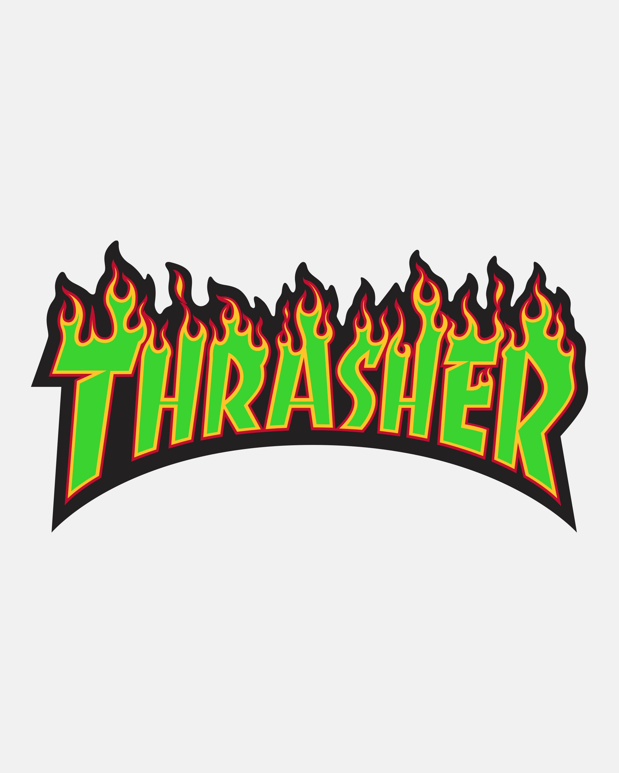 FLAME - STICKER - GREEN – Thrasher Magazine