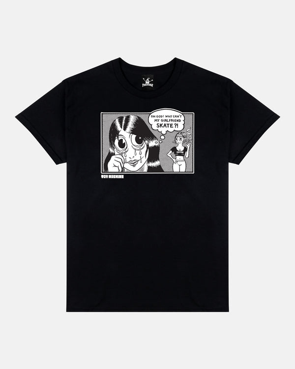 THRASHER X TOY MACHINE - GIRLFRIEND - T-SHIRT - BLACK