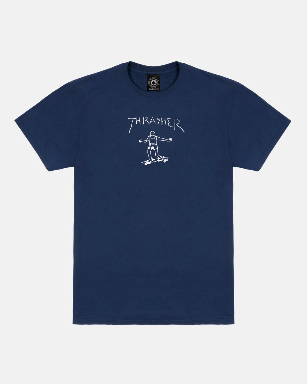 GONZ - TSHIRT - NAVY / WHITE – Thrasher Magazine