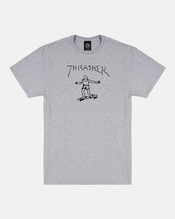 Sweat Thrasher Gris Col Rond - Logo Skate - Taille L - Homme