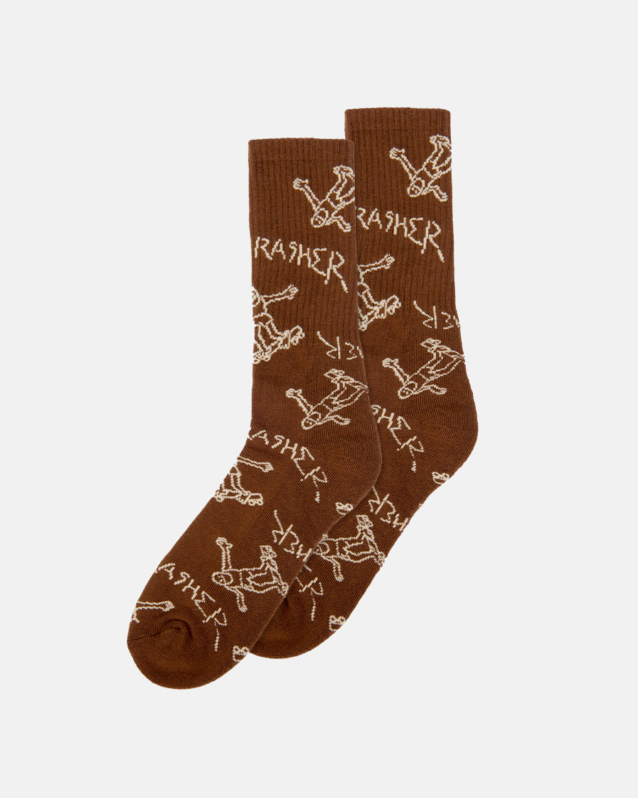 THRASHER Calzini Uomo Gonz Logo: Comfort E Stile Skater In Nero