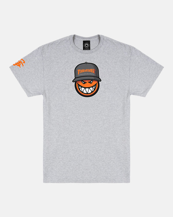THRASHER X SPITFIRE - SF LOC - T-SHIRT - SPORT GREY