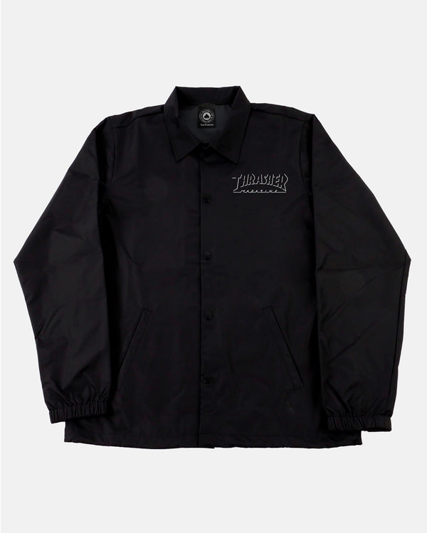 SHADOW MAG LOGO - COACH JACKET - BLACK/BLACK