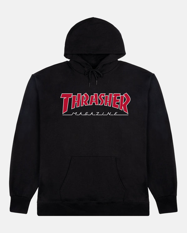 OUTLINED HOODIE - BLACK/RED