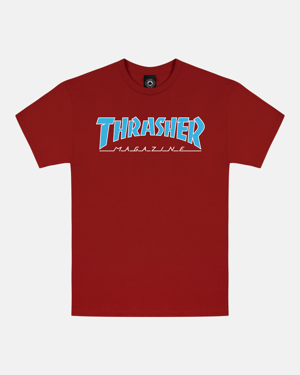 OUTLINED - TSHIRT - CARDINAL RED – Thrasher Magazine