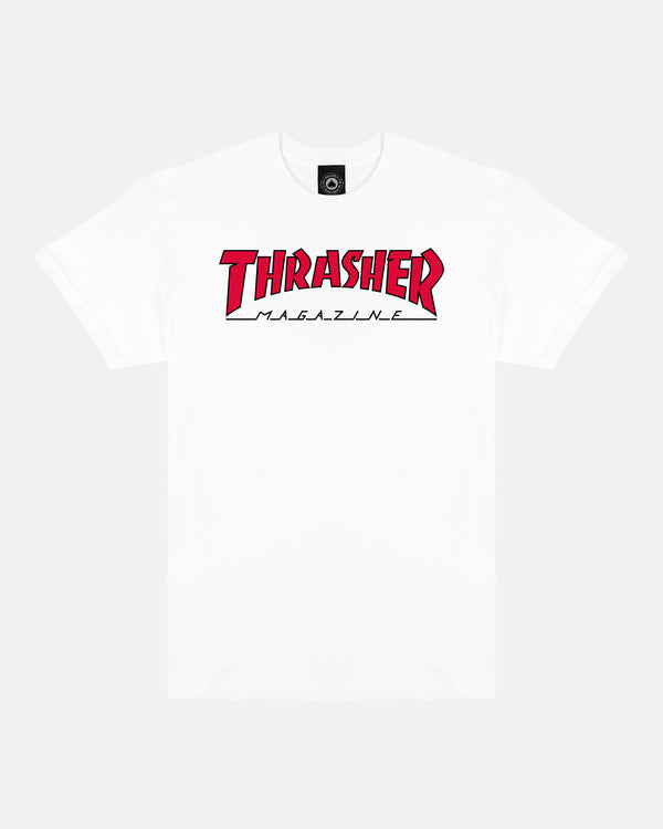 OUTLINED - TSHIRT - WHITE / RED