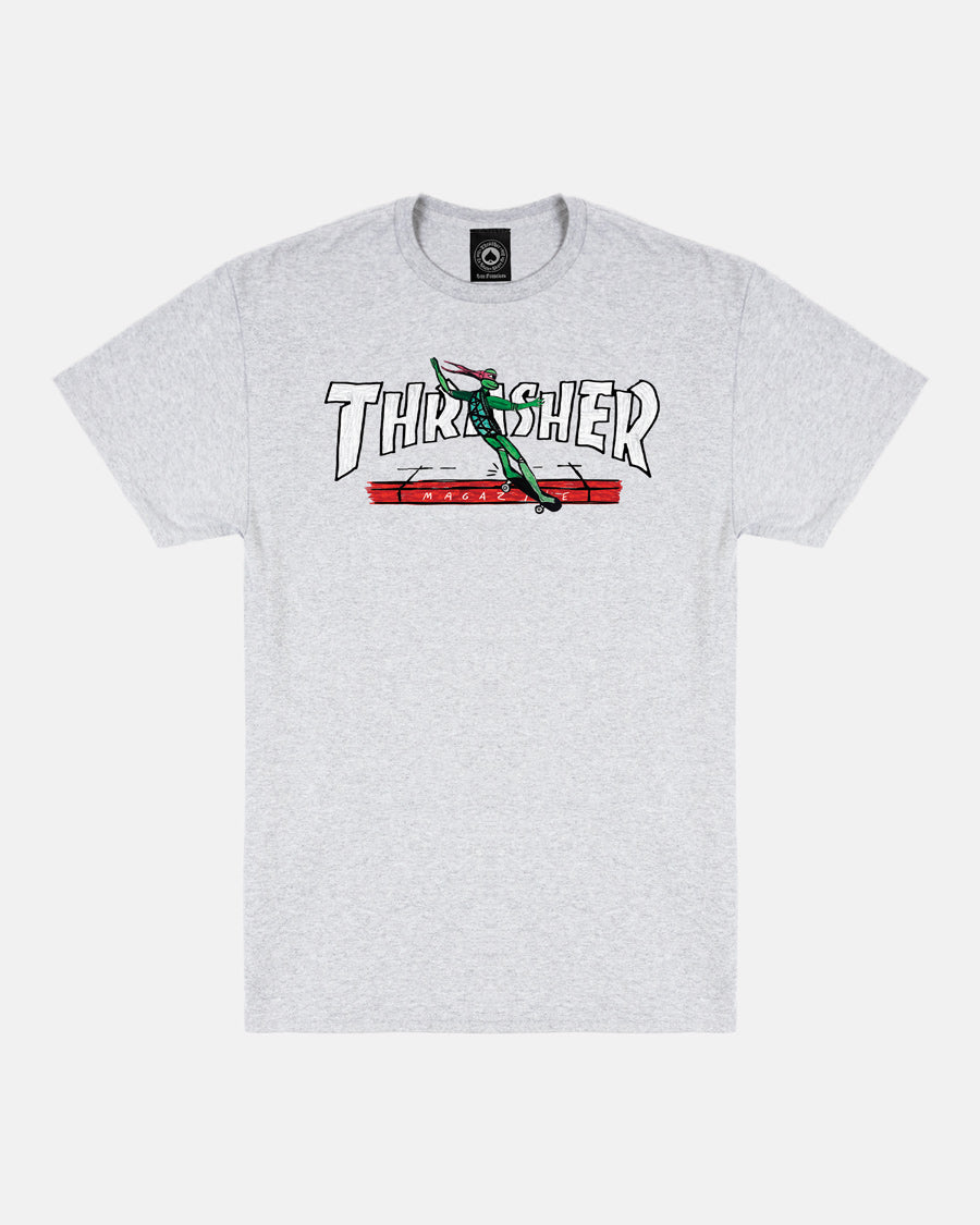 RED CURB BY LSD WORLDPEACE - T-SHIRT - ASH GREY