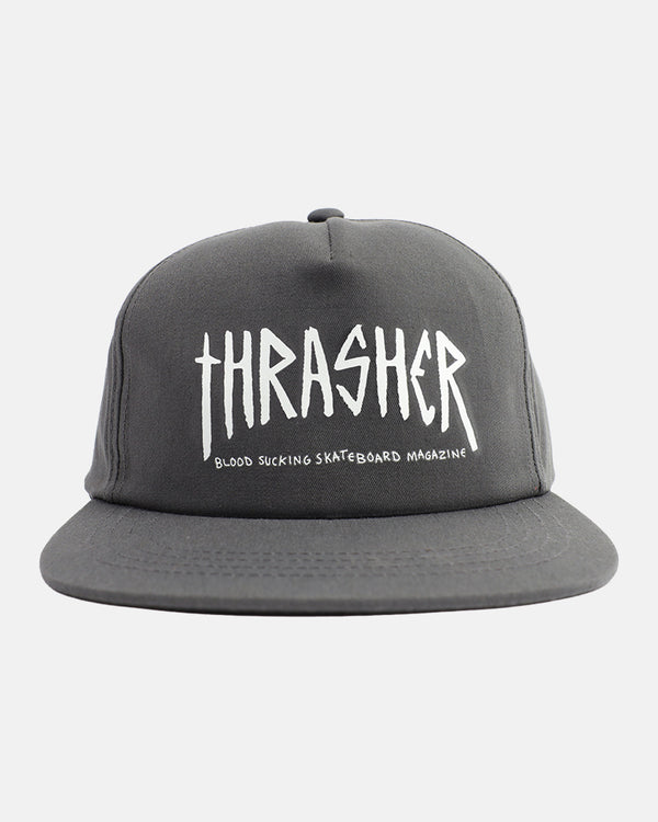 THRASHER X TOY MACHINE - SCRATCH - SNAPBACK - CHARCOAL