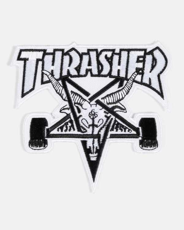 Patch magazine Thrasher Skateboard logo flamme jaune 2 x 4,5 fer / coudre Patch magazine Thrasher Skateboard logo flamme jaune 2 x 4,5 fer / coudre