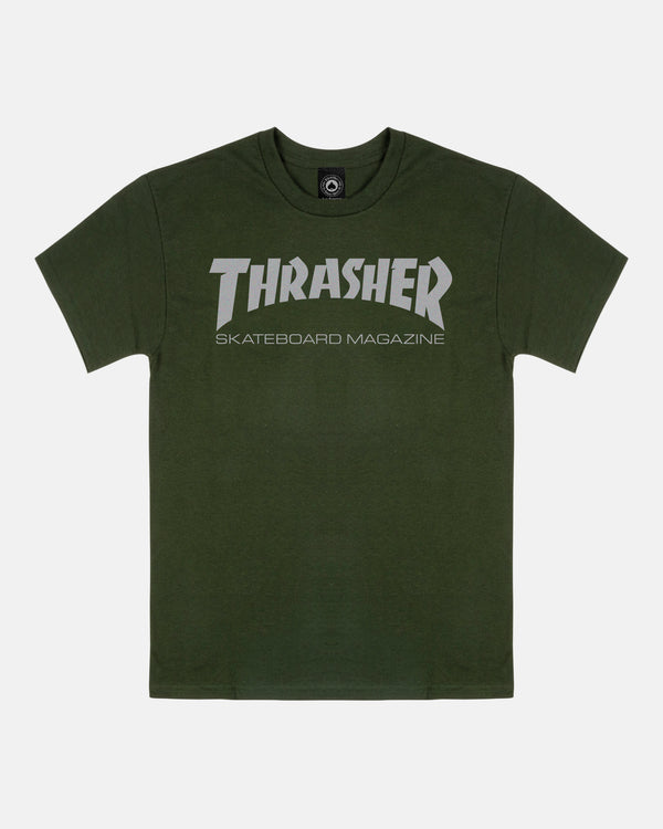 SKATE MAG - TSHIRT - FOREST GREEN / GREY