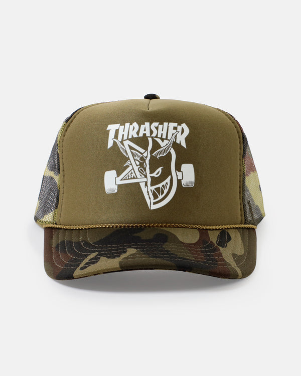 THRASHER X SPITFIRE - THRASH & BURN - TRUCKER - CAMO