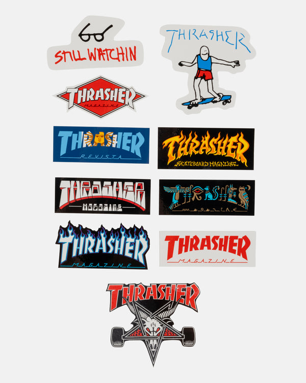 THRASHER - 10 PACK STICKERS