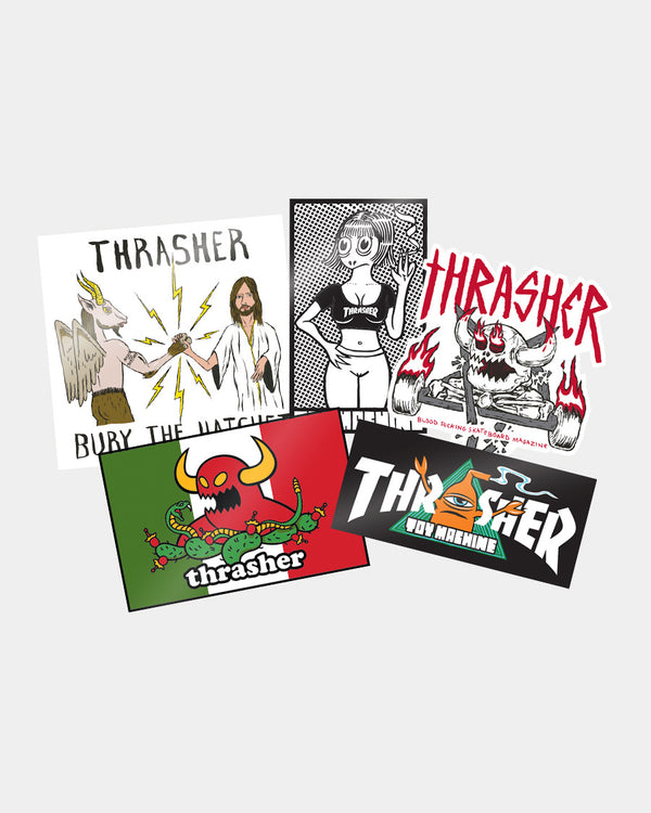 THRASHER X TOY MACHINE - 4" STICKER PACK