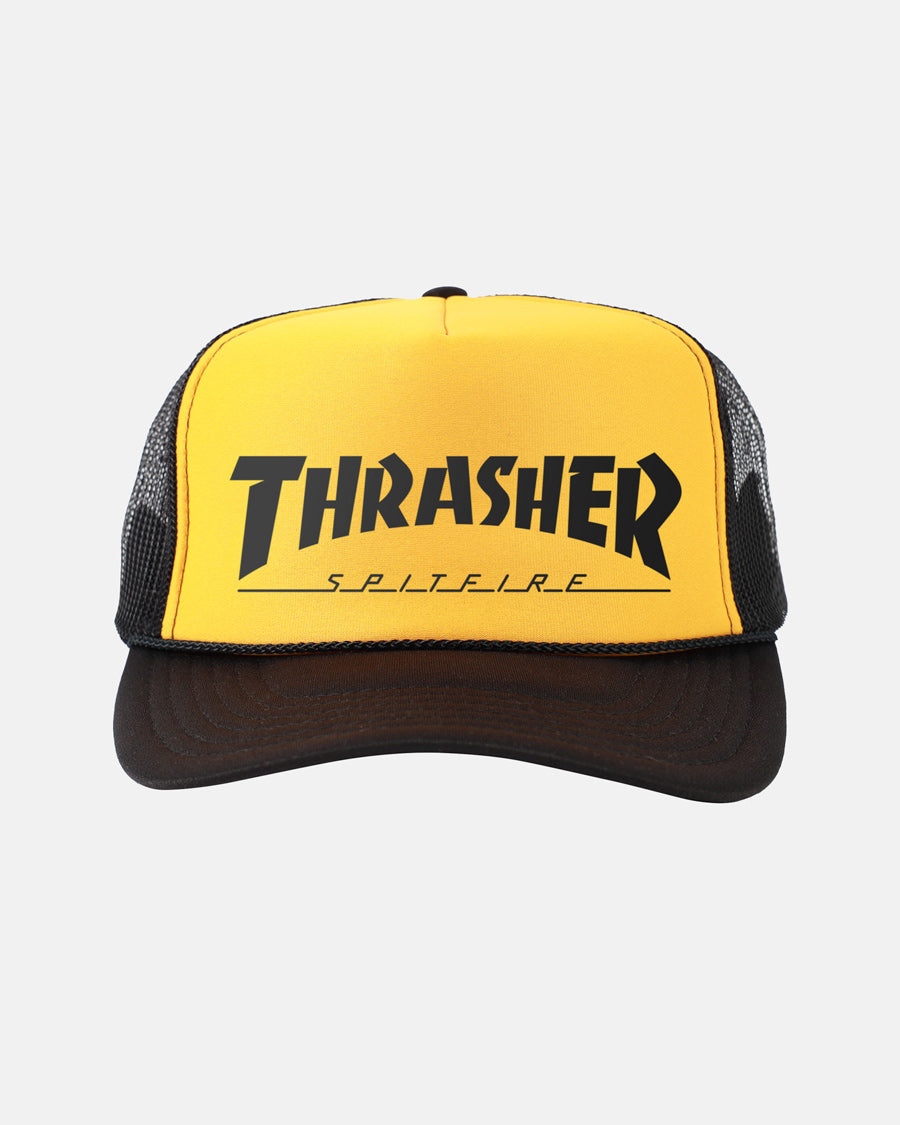 THRASHER X SPITFIRE - TRUCKER - BLACK/GOLD/BLACK