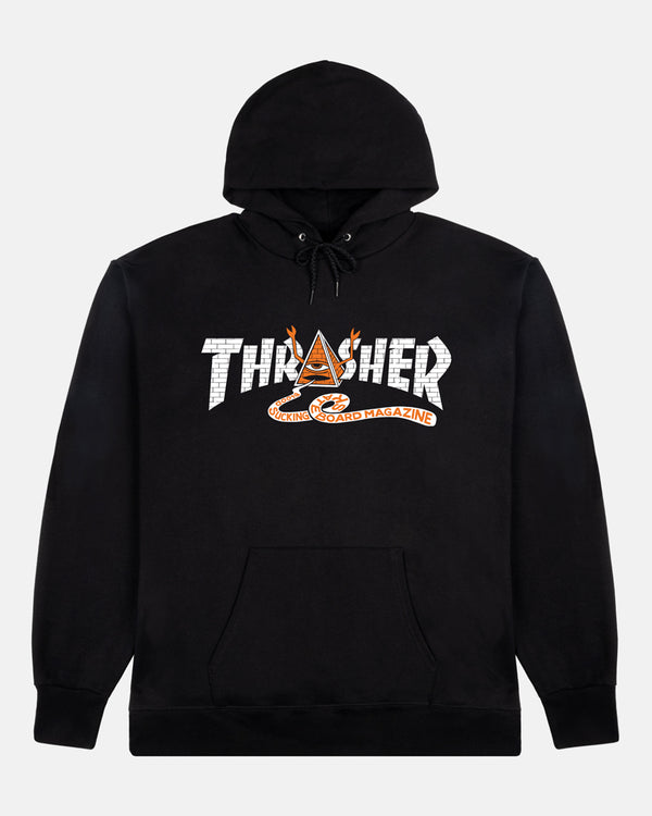 THRASHER X TOY MACHINE - PYRAMID - HOODIE - BLACK