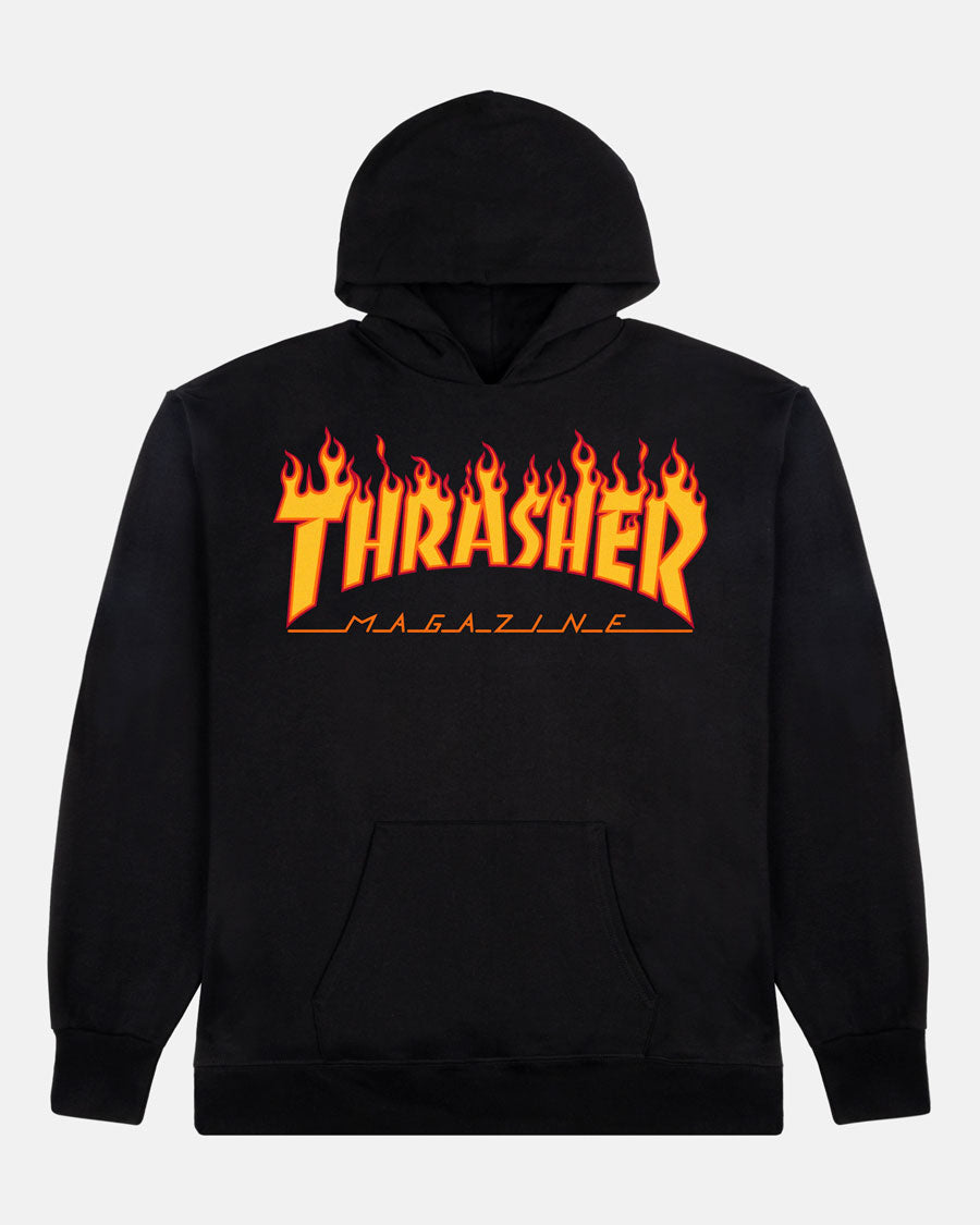 FLAME - YOUTH HOODIE - BLACK – Thrasher Magazine