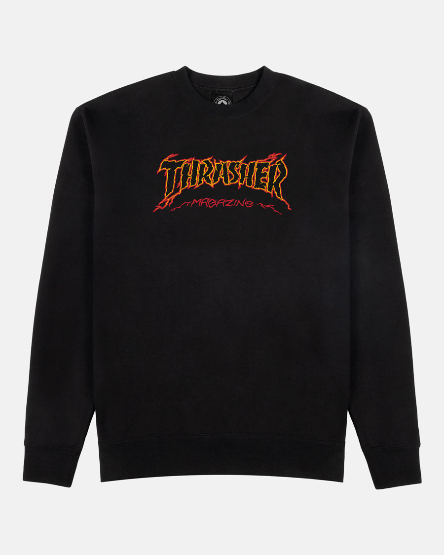 CRACKED BY EXTEENAGER - CREWNECK - BLACK