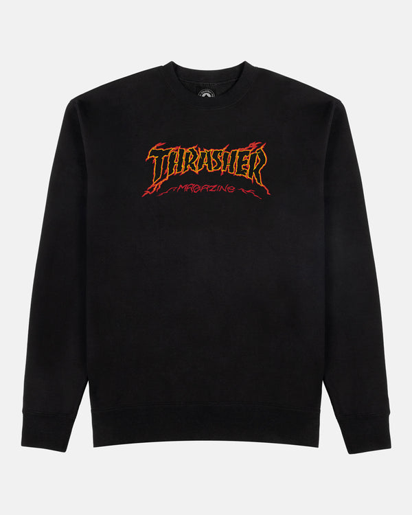 CRACKED BY EXTEENAGER - CREWNECK - BLACK